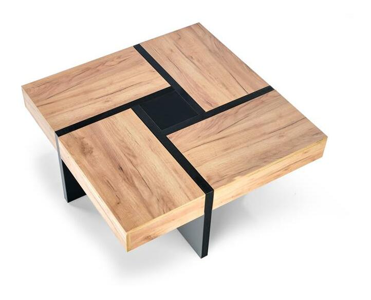 Stolić za kavu Shanel (hrast craft + crna)