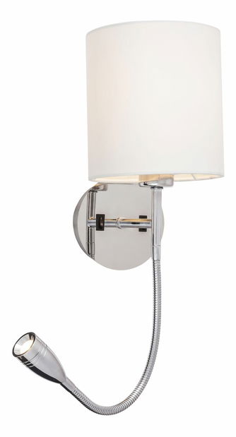 Nástenné svietidlo Larkin 6529 (chrómová + prírodná)