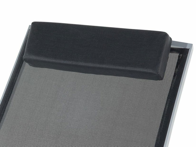 Záhradné lehátko Campania (čierna)