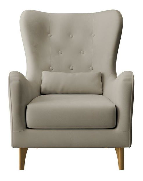 Fotelja Calimero I (sivo-bež + bukva)