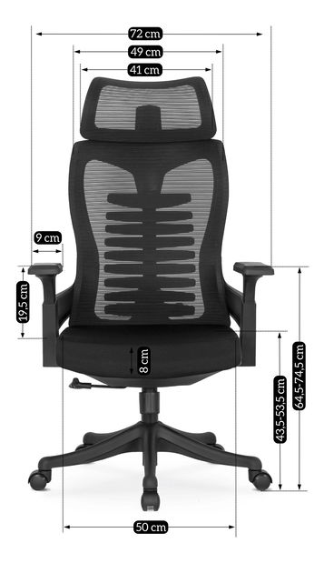 Irodai fotel Conocerlo 2 (fekete) 