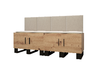 Set mobilier pentru hol Amanda 20 (Stejar artisan + bej)