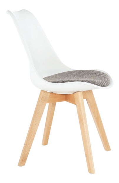 Jedálenská stolička Damiara (biela + hnedá)