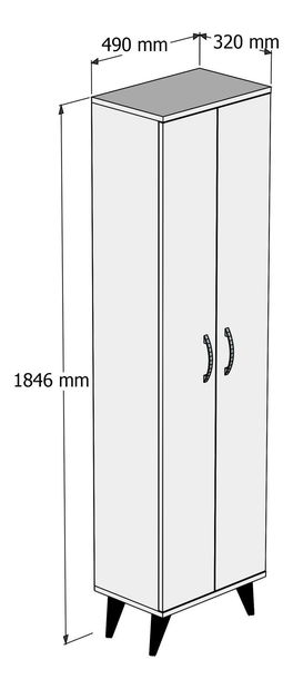 Dulap de baie Kanoda (alb) 