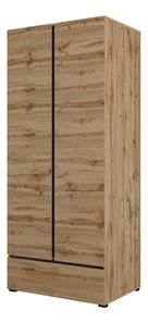 Šatníková skriňa Crossroad S18 (dub wotan + čierna)