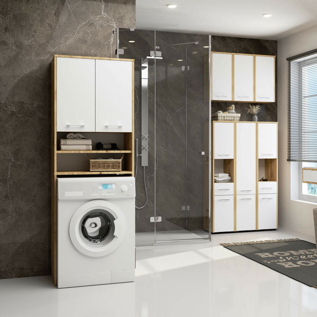 Ormarić za perilicu rublja Fulgor 2D (hrast artisan + bijela)