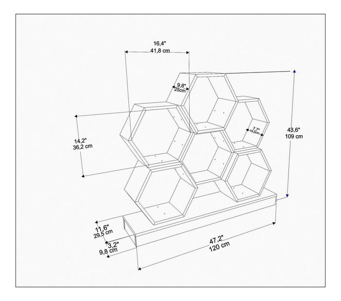 Raft Cicco (Negru + Stejar) 