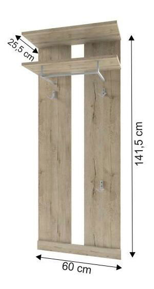 Vešiak Oscroft 60 (dub san remo) *výpredaj