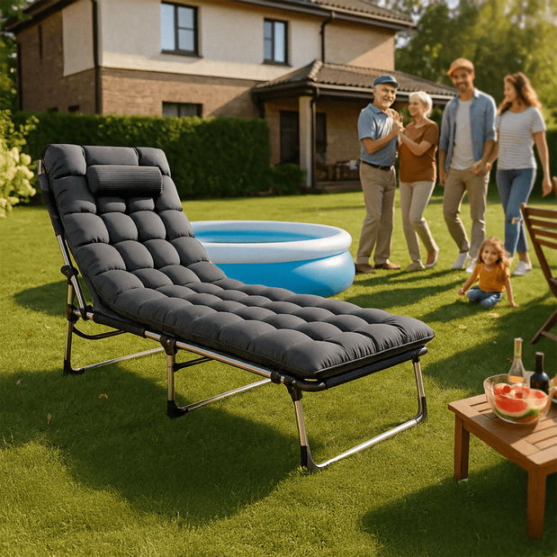 Vrtna ležaljka Venden (siva) 