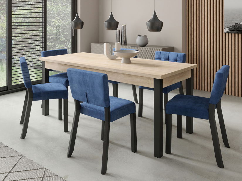 Blagovaonski set Raviel80 (hrast sonoma + crna + kronos 27128)