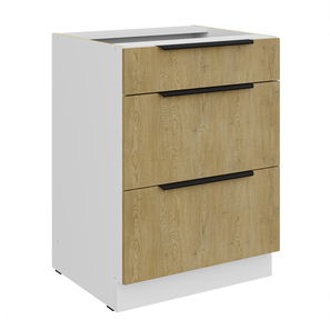 Donji kuhinjski ormarić Carminia 60 D 3S BB PREMIUM BOX (hrast cremona + bijela)