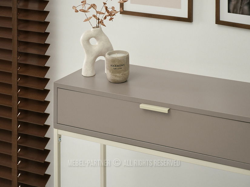 Konzolový stolík Norma M (béžová + krémová)