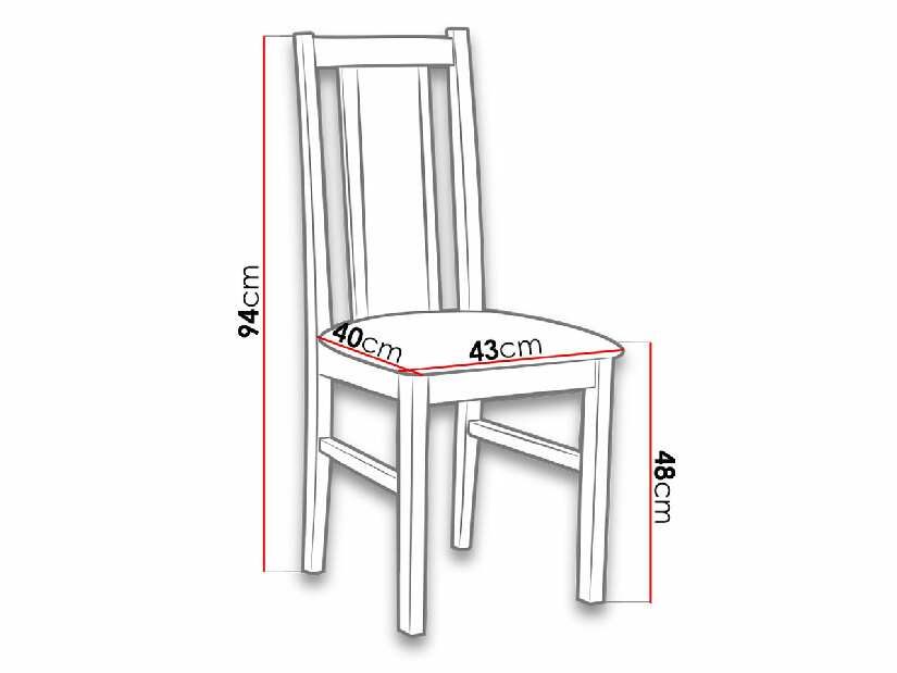 Set blagovaonskih stolica (2 kom.) Daria XIV (bijela + Kronos 22) *outlet moguća oštećenja