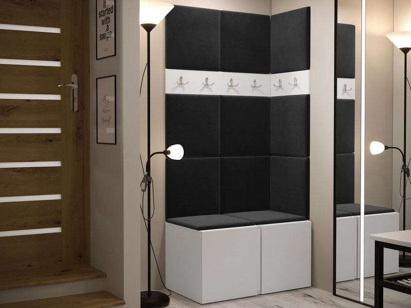 Mobilier hol Tovenaz I (Alb + Negru) 