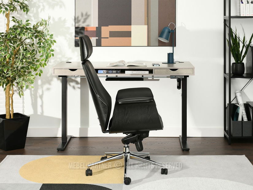 Fotel Lionel (fekete + króm)