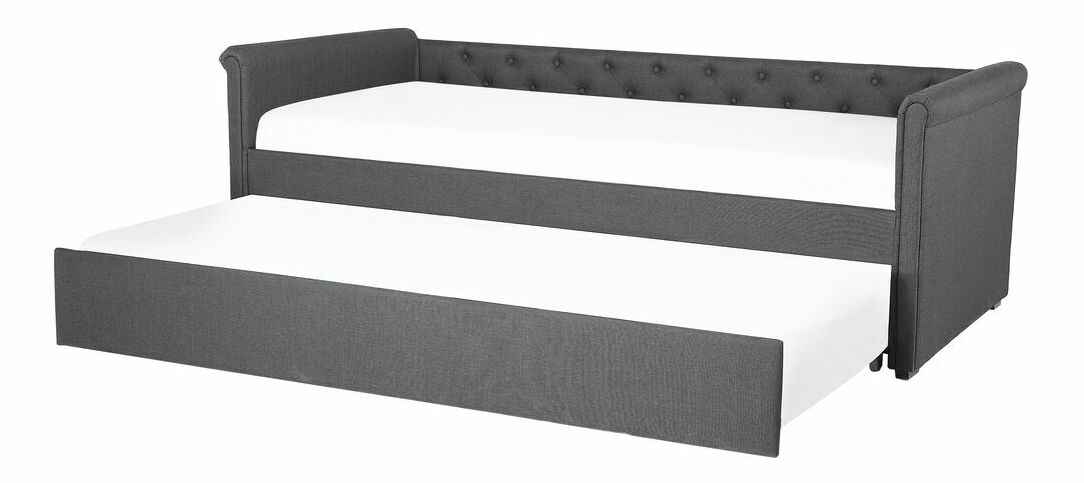 Krevet na razvlačenje 90 cm LISABON (s podnicom) (siva)