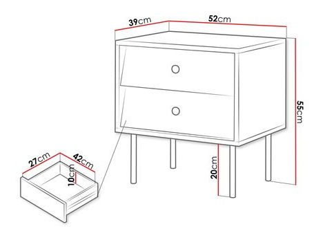 Set două noptiere Aurezzo 150 (alb)