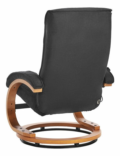 Masážne kreslo HEROND (umelá koža) (čierna)