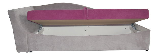 Váľanda Wave 90 cm šedá/fialová, pravá