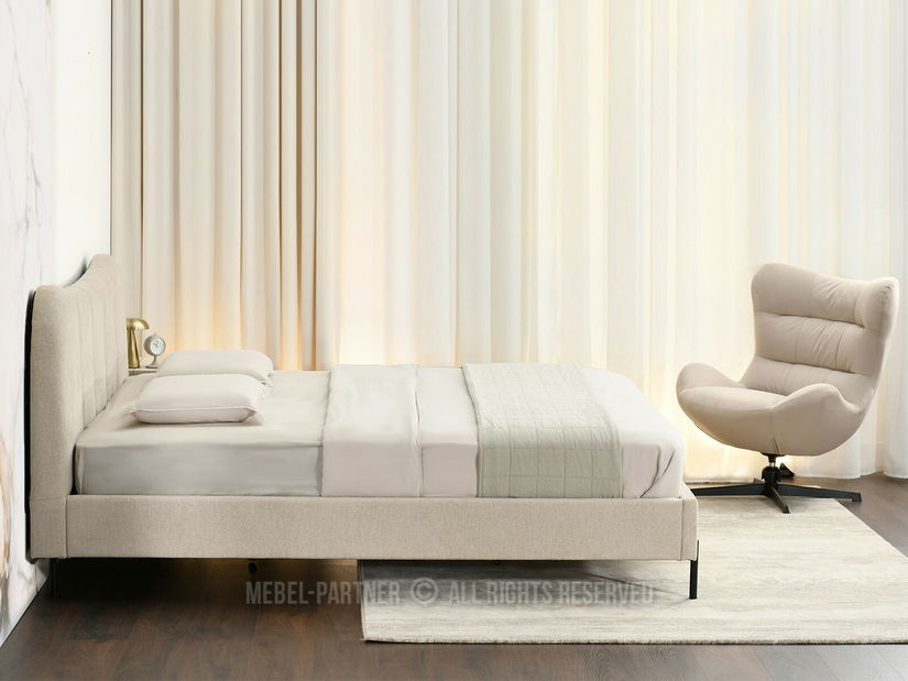 Pat matrimonial 180 cm Golpe 180 (bej + negru)