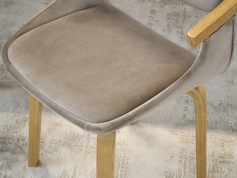 Jedálenská stolička Madres (béžová + dub)