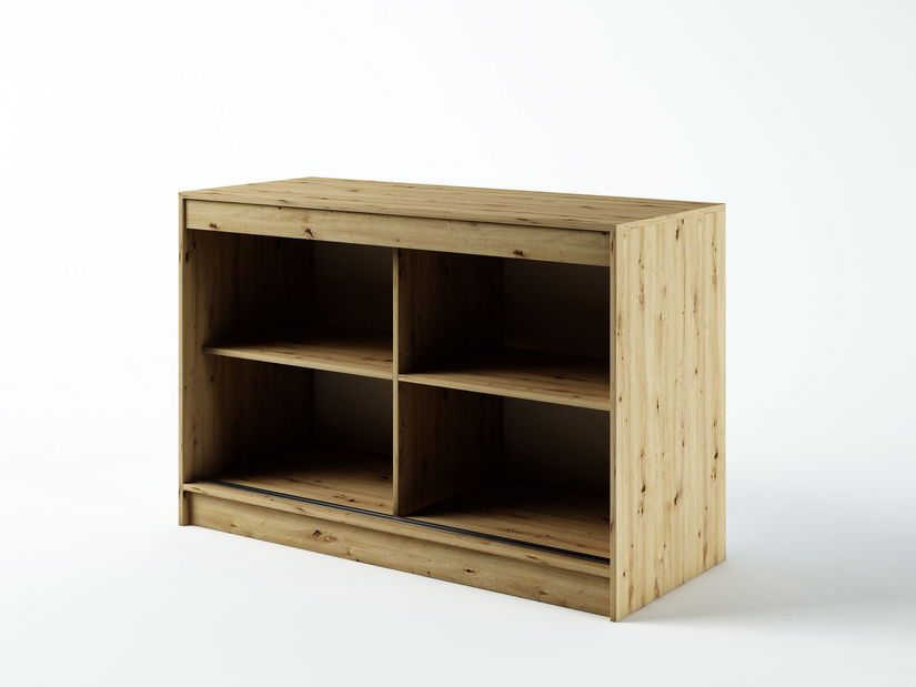 Comodă 150 cm Ladonna (stejar artisan + negru mat)