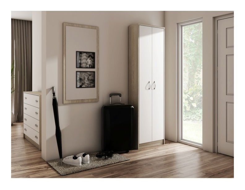 Dulap cu rafturi Vader (Alb + wenge)