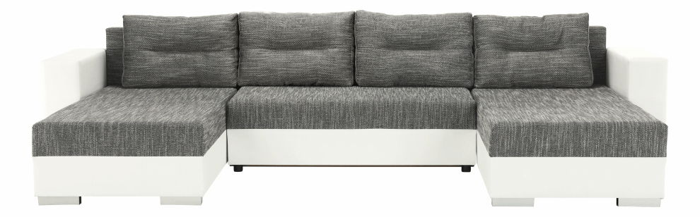 U alakú sarokkanapé Esa (fehér + szürke)