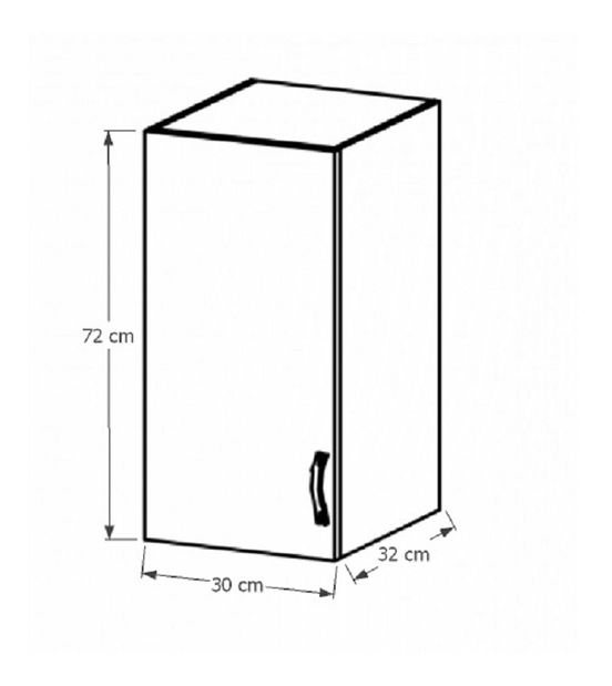 Dulap superior de bucătărie G30 Provense (alb + sosna andersen) (S)