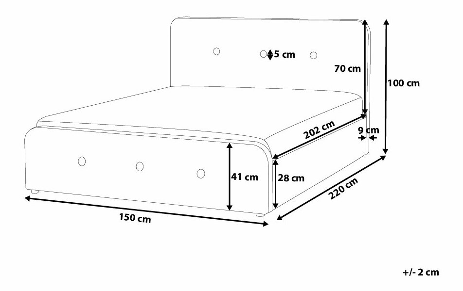 Manželská posteľ 140 cm ROME (s roštom a úl. priestorom) (béžová) *výpredaj