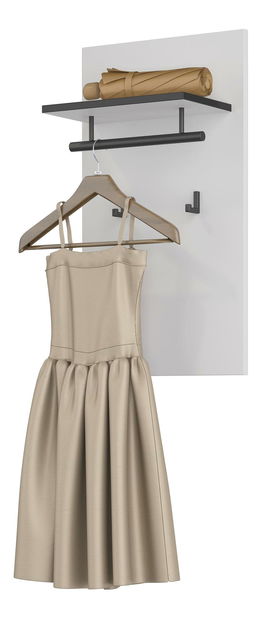 Vešiakový panel Crossroad H W03 (biela + čierna)