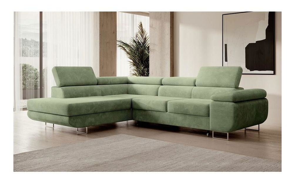 Colțar Stiletto (S) (verde marin + argintiu)