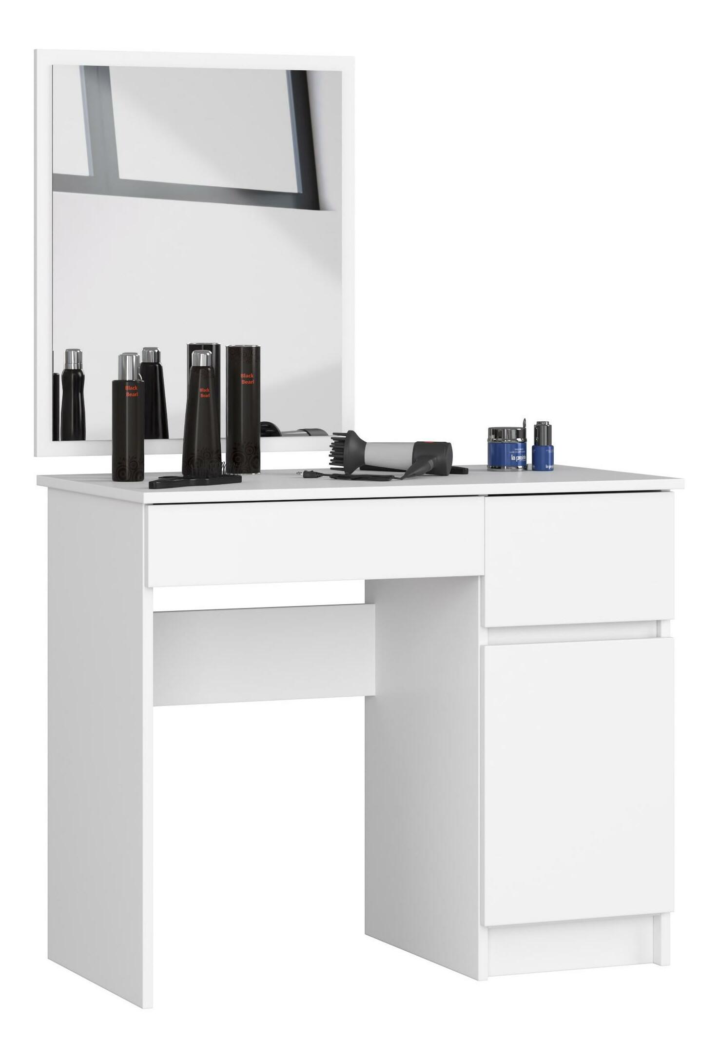 Fésülködőasztal Parijat (fehér) (tükörrel) (J)