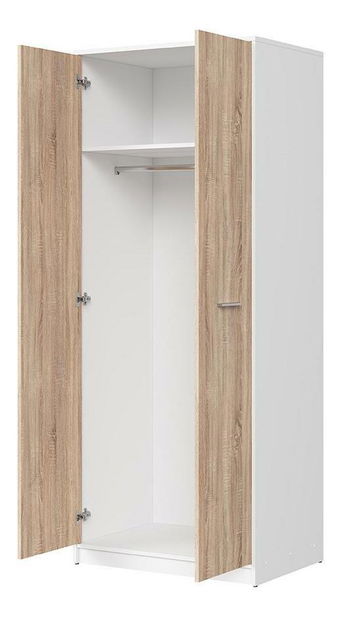 Dulap de haine Nepo Plus 33 (alb + stejar sonoma) 