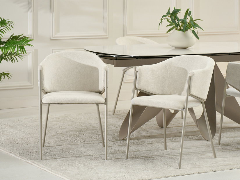 Scaun sufragerie Conquisto (crem + gri)