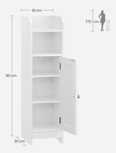 Kúpelnová skrinka Briselle (biela)