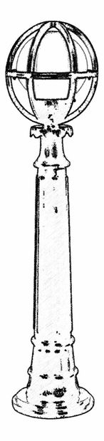 Vonkajšie podlahové svietidlo Azhar (čierna + biela)