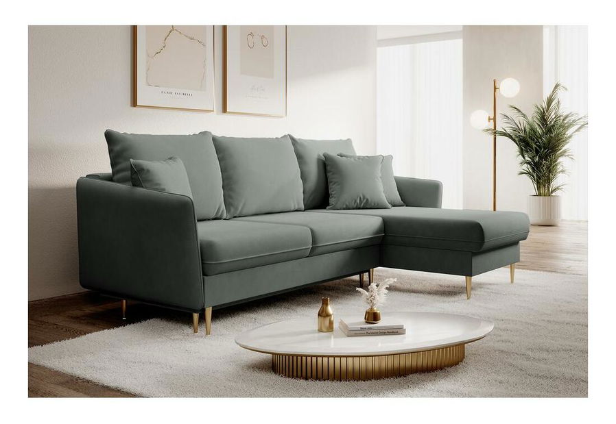 Colțar Vivaldio L (gri + auriu)