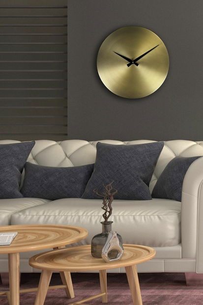 Nástenné hodiny Silve (zlatá + čierna)