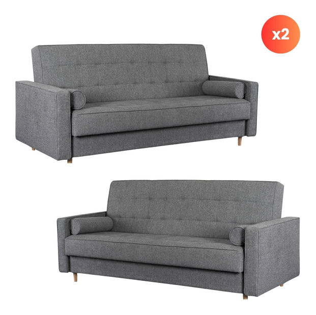 Set od 2 komada sofa Malla (siva) 