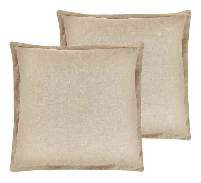 Set 2 buc perne decorative 45 x 45 cm Guzma (bej)