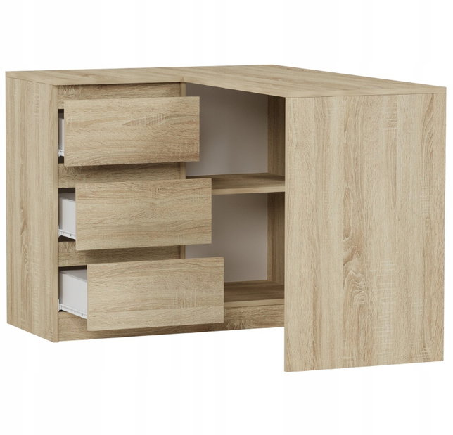 Kutni PC stol Nolmir (hrast sonoma) (L)