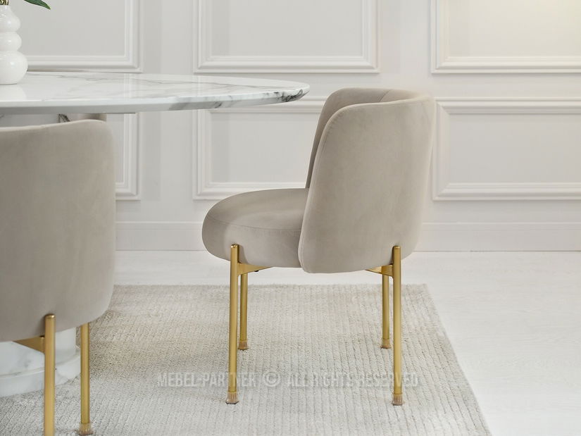 Scaun Charliez (bej + auriu)