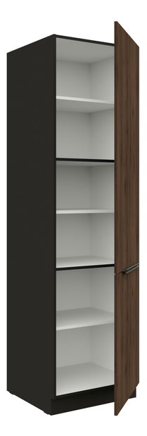 Dulap pentru alimente Manana 60 DK 210 2F (Cadru: negru mat + front: nuc okapi)