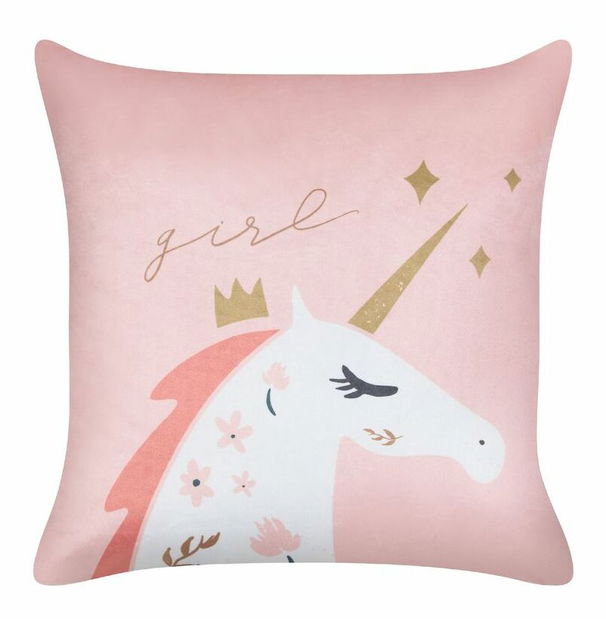 Sada 2 ozdobných vankúšov 45 x 45 cm Unin (ružová)