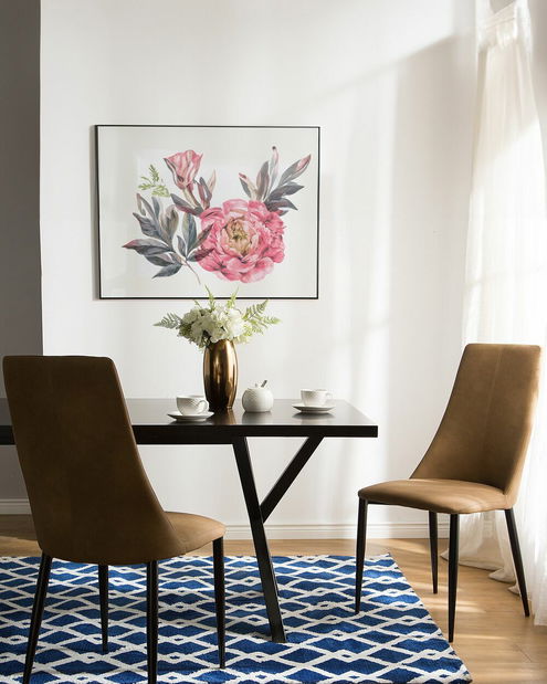 Set 2 buc. scaune pentru sufragerie Clenot (maro auriu)