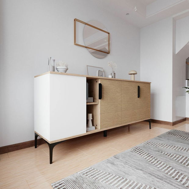 Skrinka Taria (biela + dub)