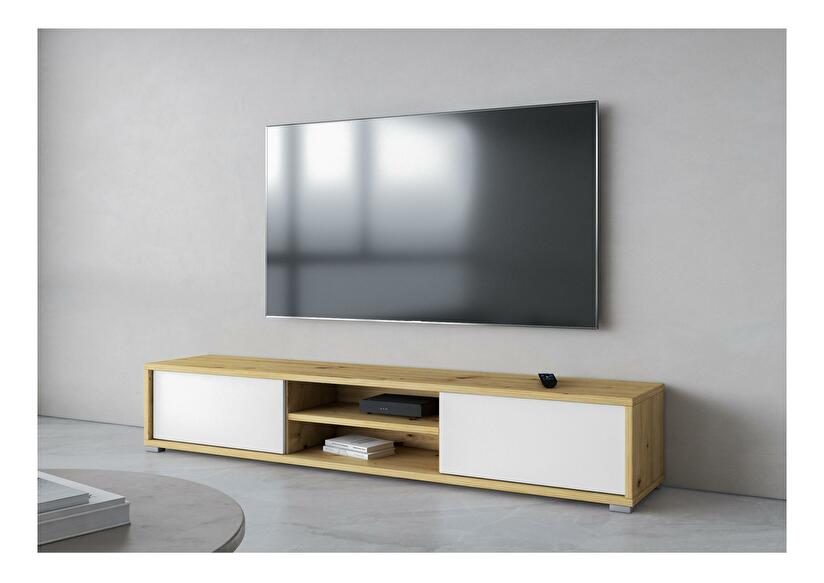 TV stolík Fiora 40 (dub artisan + biela)