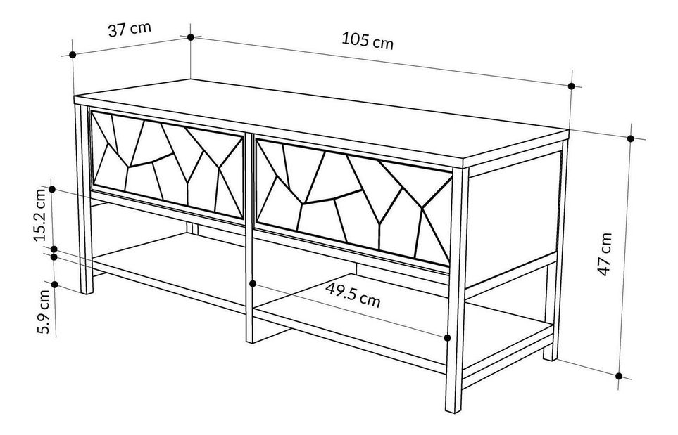 Skrinka na topánky Ingola (dub zafírový + dub) 