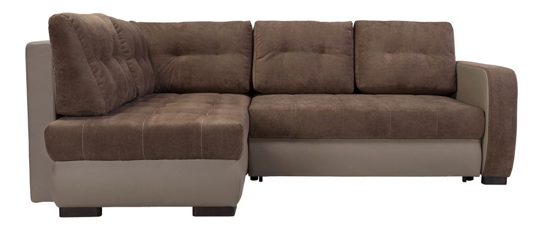 Rohová sedačka Dahlia hnedá, ľavá